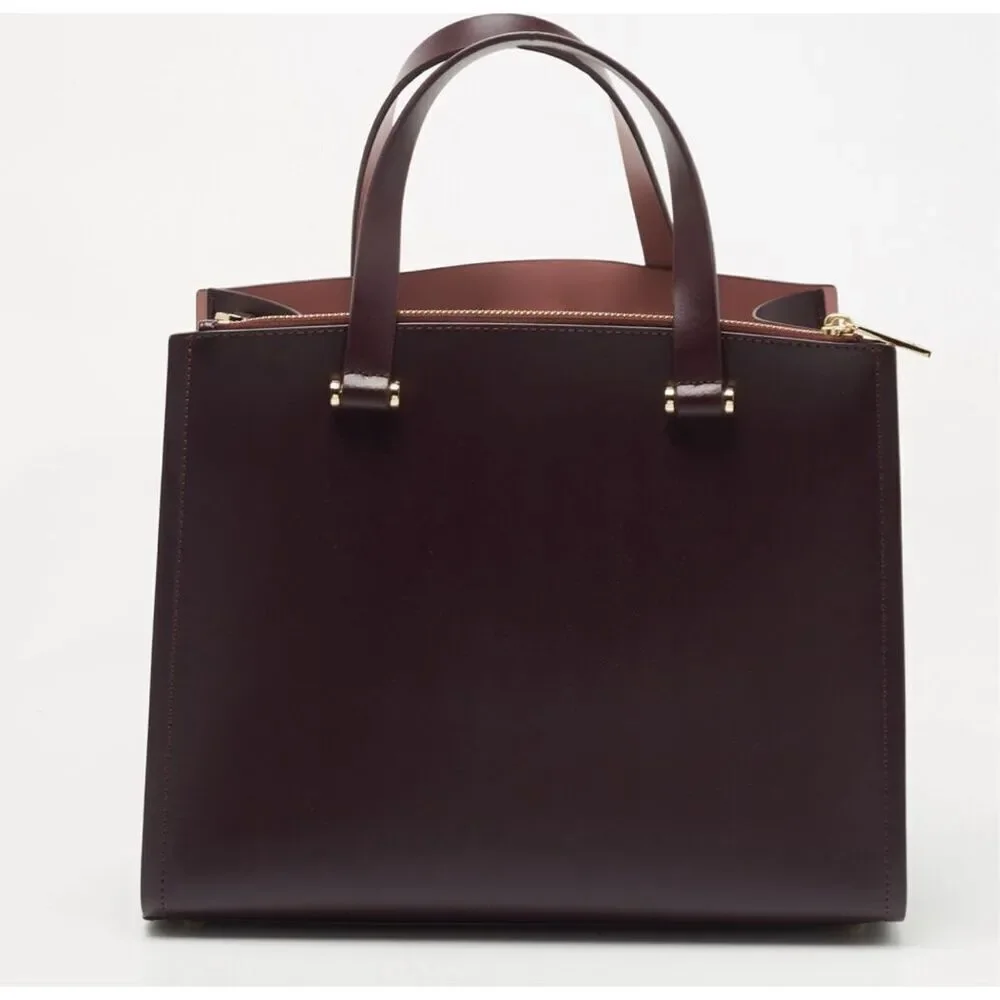 Kate Spade Kyra Arbor Hill Leather Tote Crossbody Purple Pink NWOT